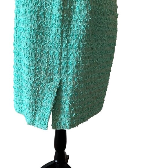 Kate Spade New York Sleeveless Tweed Textured Sheath Dress Size 12 Teal - Picture 7 of 16